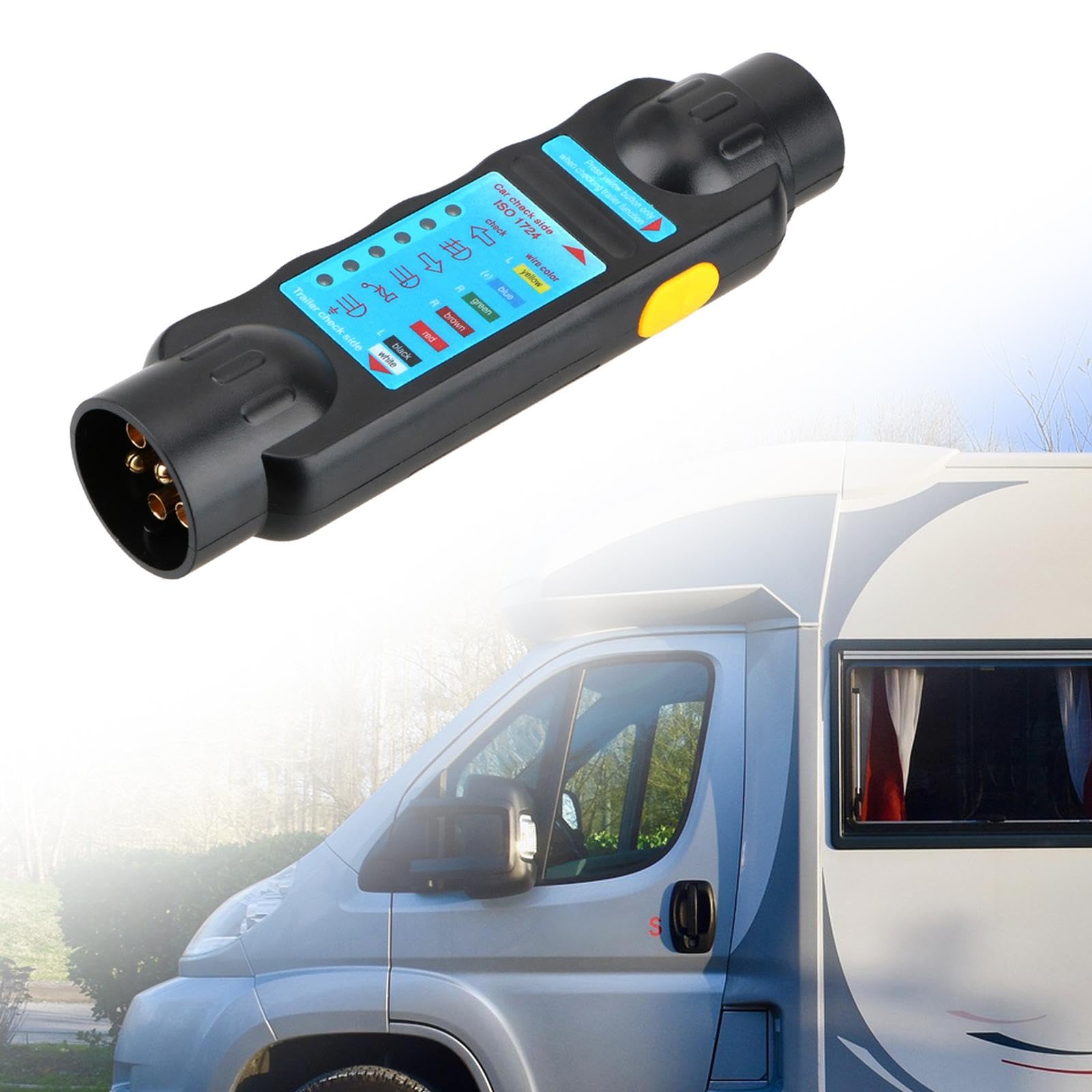Lyla 12V Trailer Tester Testing Tool RV Connector Tester for Car Vehicles RV-image-2