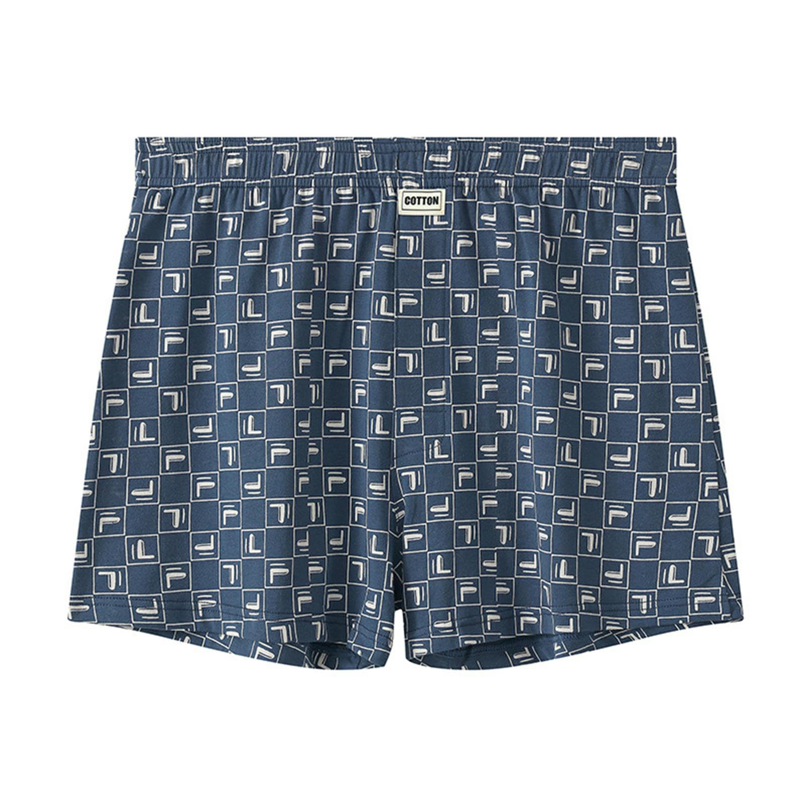 Bokserki męskie bielizna w kratę Mid-Rise Bokserki Slipy 40 liczb bawełna luźne cienkie oddychające bokserki 3-pak niebieskie 2XL