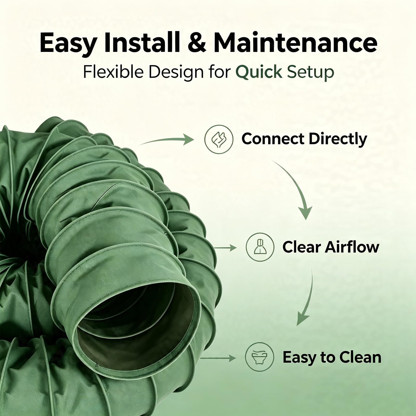 Manguera Flexible De Lona Resistente para Conductos De Ventilación