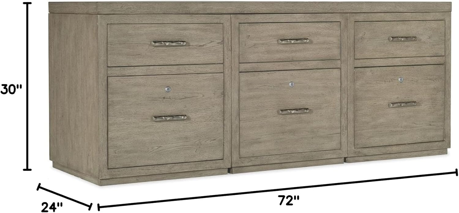 Hooker Furniture Home Office Linville Falls 72" Credenza with Three Files