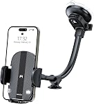 APPS2Car Universal Car Mobile Phone Holder, Windshield & Dashboard Mount, Strong Suction Cup, Compatible with 4.7-7" Smartphones, Black