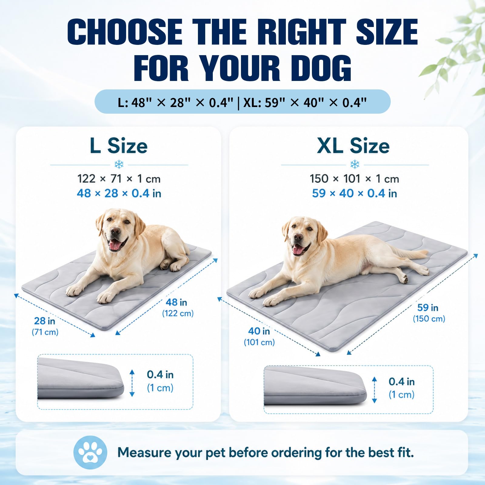 Tapis rafraîchissant d'été auto-rafraîchissant pour chiens et chats - Pour chiens et chats - Pour chiens et chats - Pour chiens et chats - Pour chiens et chats - Lavable et antidérapant - Gris clair