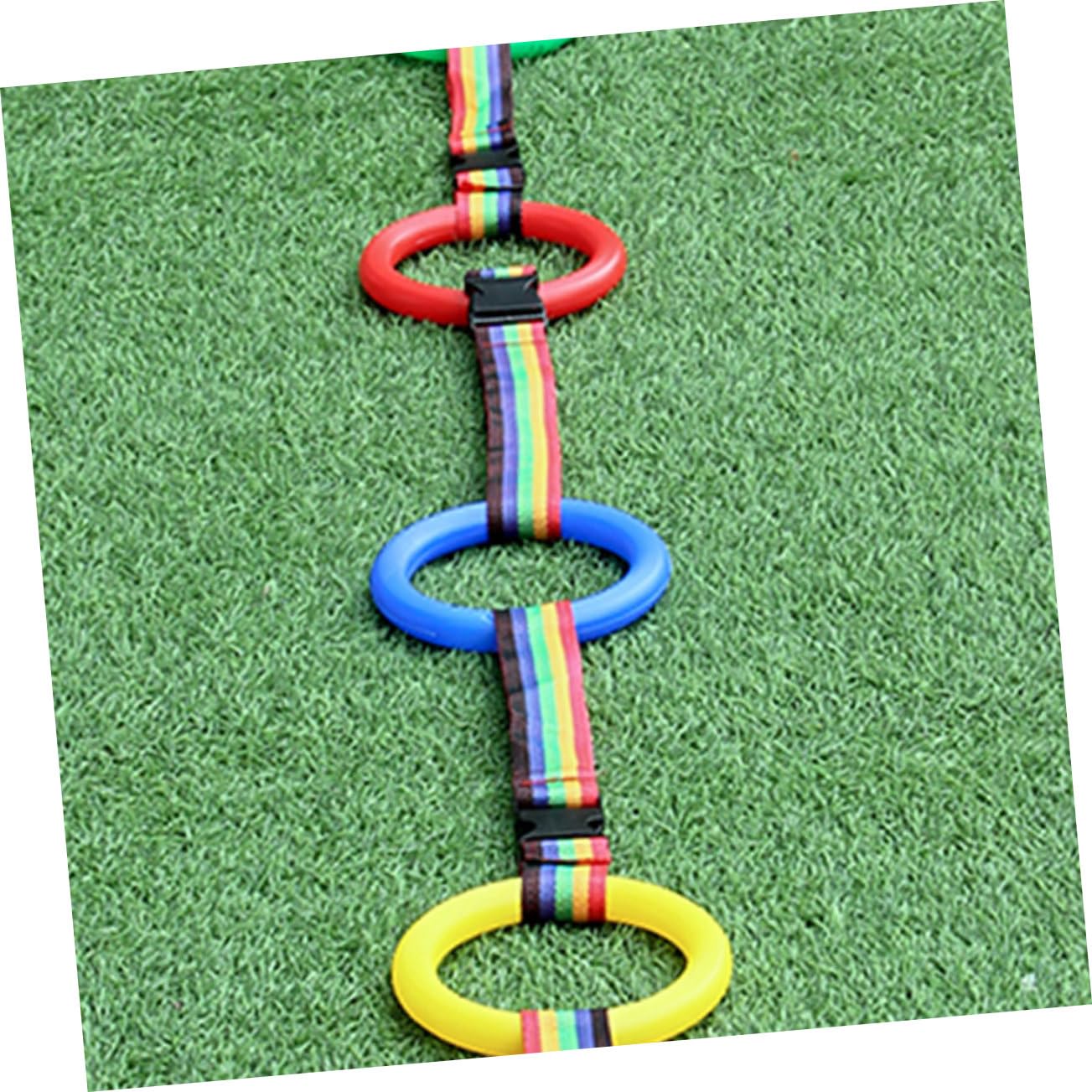 MERRYHAPY 6pcs Preschool Boy Girl Walking Rope Ring Lost Traction Rope for Boys and Girls Frog Clip Dog Leash Kindergarten Safety Walking Ring