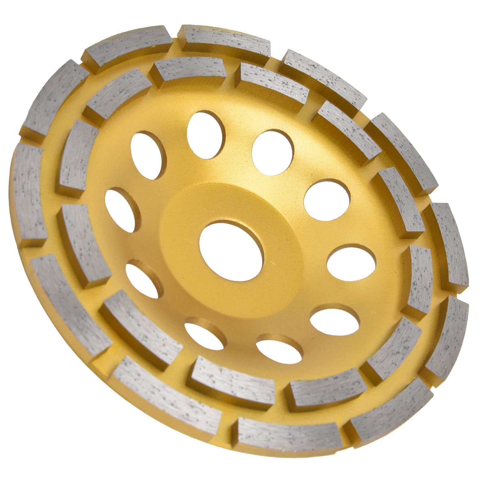 Meule Boisseau Diamantée, Meule Boisseau Diamantée à Double Rangée Meule Boisseau Diamantée pour Béton, Granit, Pierre, Ciment, Marbre, Meules Abrasives (150mm)