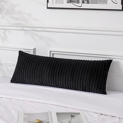 Miniatura 311 de UGASA - Juego de 2 fundas de almohada de terciopelo a rayas, funda decorativa para cojín con cremallera oculta para el hogar, sofá, dormitorio,