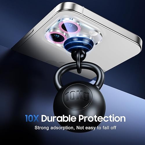 Miniatura 346 de UniqueMe [Paquete de 3 protectores de lente de cámara compatibles con iPhone 14 Pro Max/iPhone 14 Pro, vidrio templado, [compatible con fundas]