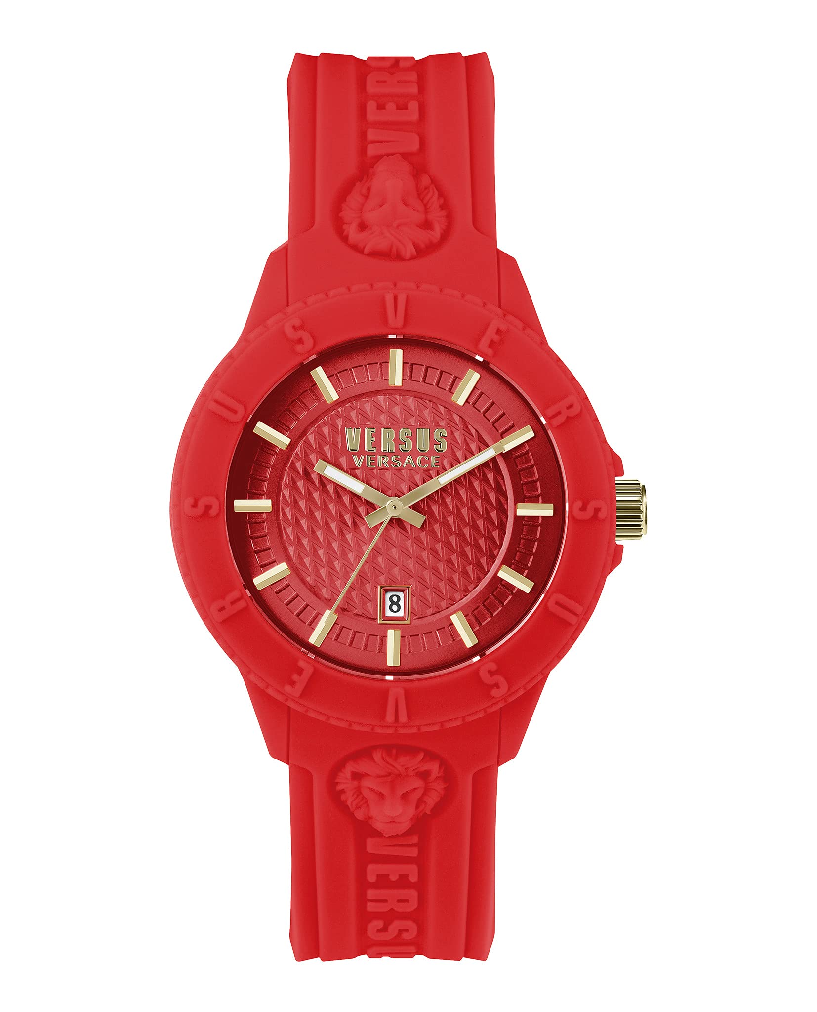 Versus VersaceMens Tokyo. Sporty Fashion Watch with Date Function. Adjustable Silicone Strap. Includes Travel Gift Pouch.