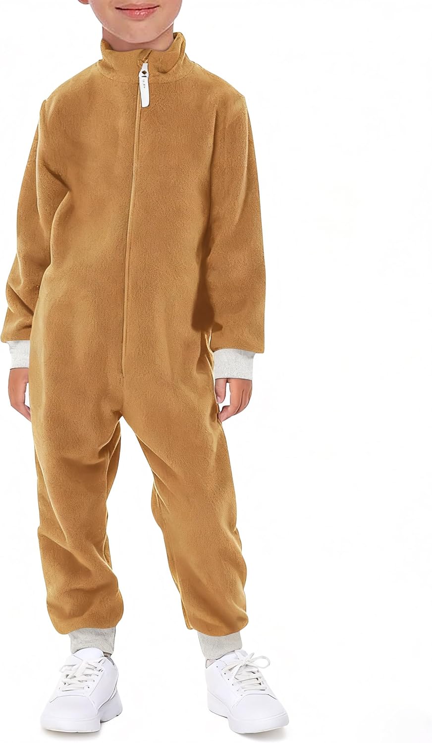 Haloumoning Unisex Kids Fleece Jumpsuits for Boys Girls Zip Up Long Sleeve Rompers One Piece Sweatsuit Outfits