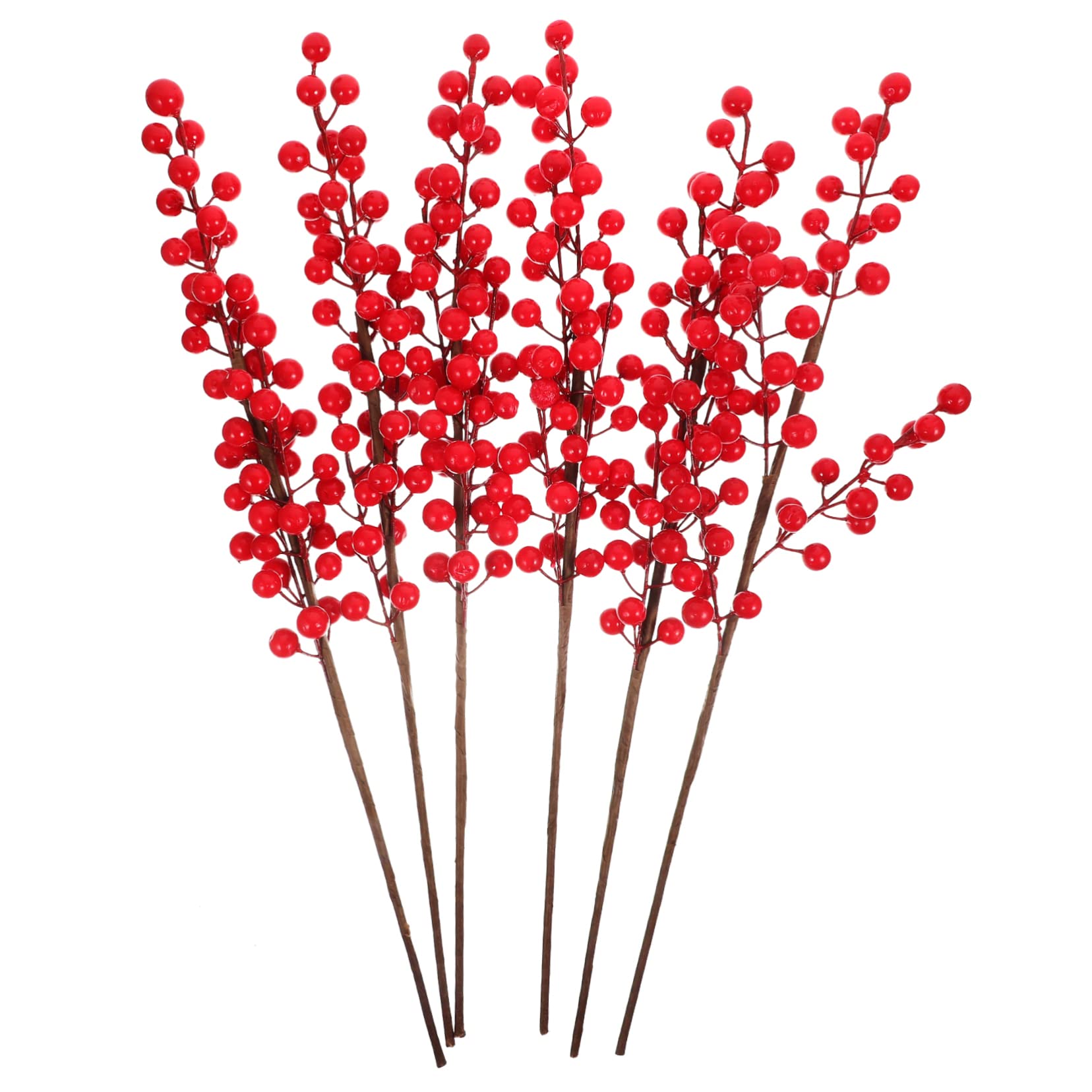 CORHAD 6Pcs Christmas Picks Artificial Berry Stems for Holiday Decorations DIY Floral Arrangements for Weddings Parties and Home Decor
