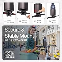 Vista 4 de Kroozie 2.0 Portavasos para bicicleta - El portavasos de bicicleta definitivo para cruceros de playa, bicicletas eléctricas, patinetas, cochecitos