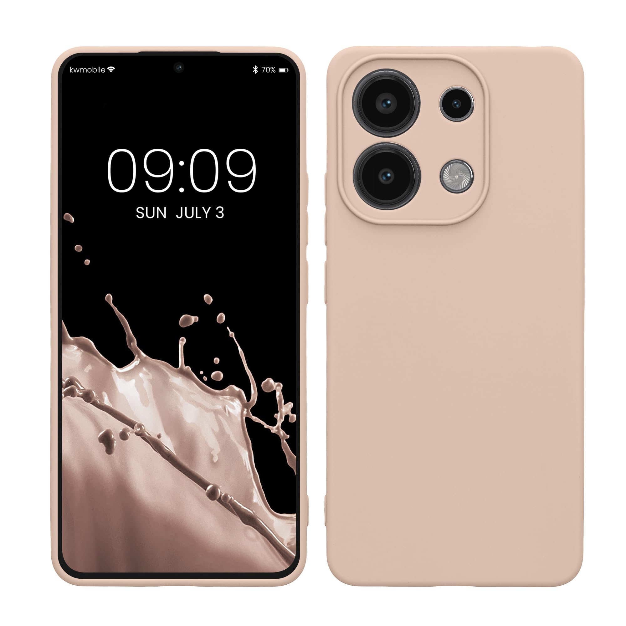 kwmobile Carcasa Compatible con Xiaomi Redmi Note 14 Pro 5G / Poco X7 Funda - Funda Ultrafina de TPU con Bordes elevados - Lavanda Metalizado — view 156
