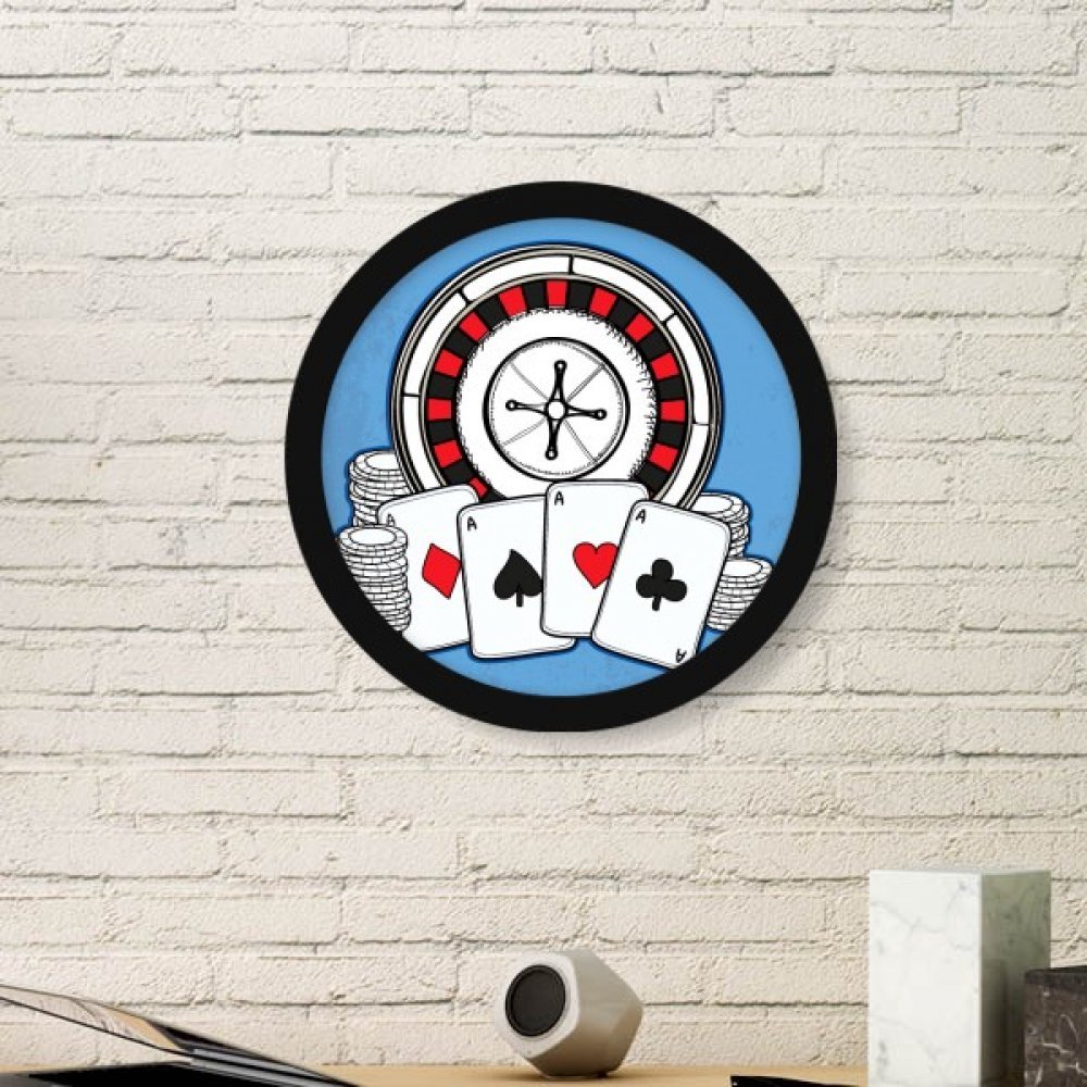 Cadre photo en bois pour décorer votre salon au style poker chips