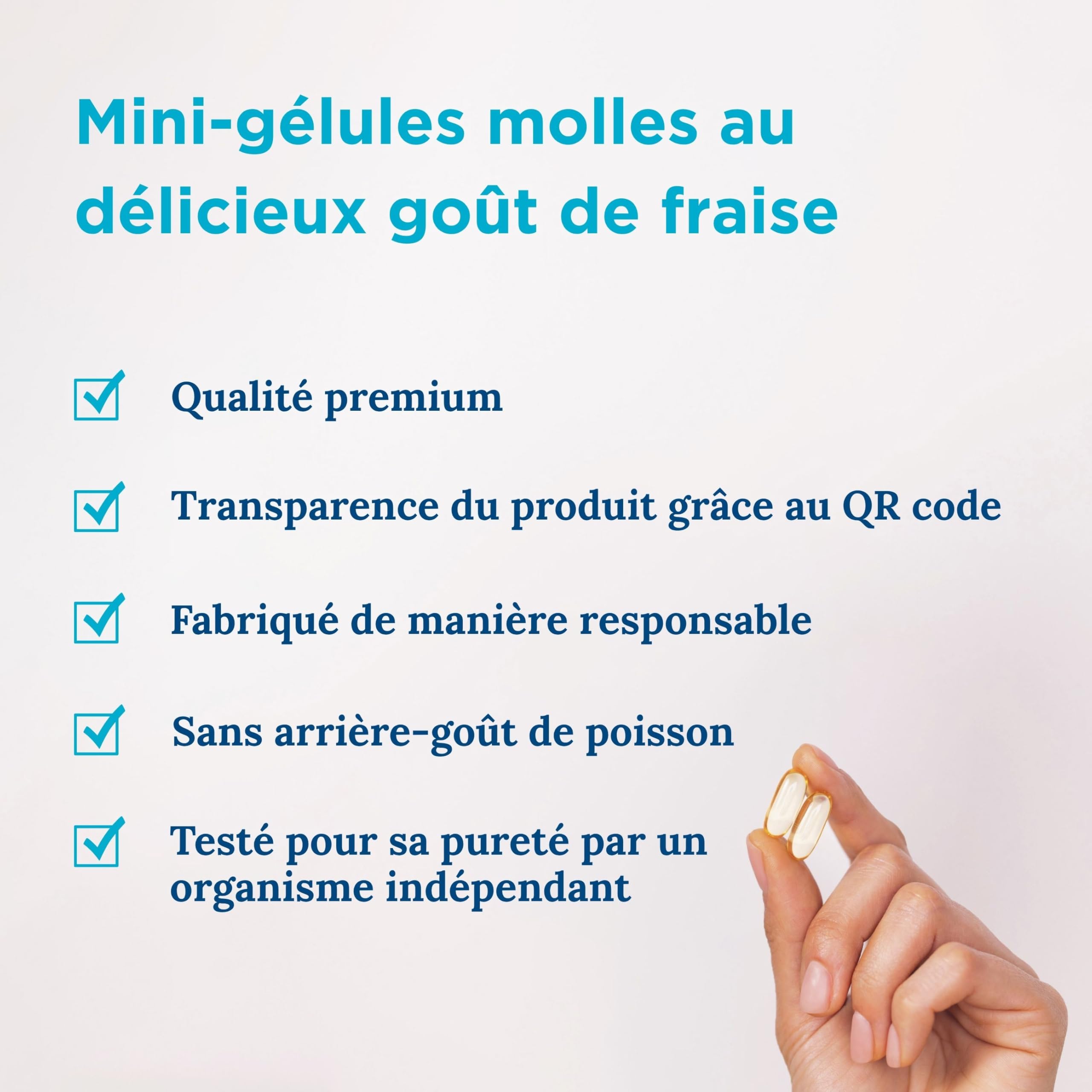 Nordic Naturals Ultimate Omega 3 JR, compléments d’huile de poisson oméga-3 680 mg pour enfants, goût fraise avec EPA et DHA, 90 capsules molles, sans soja, sans gluten, facile à avaler