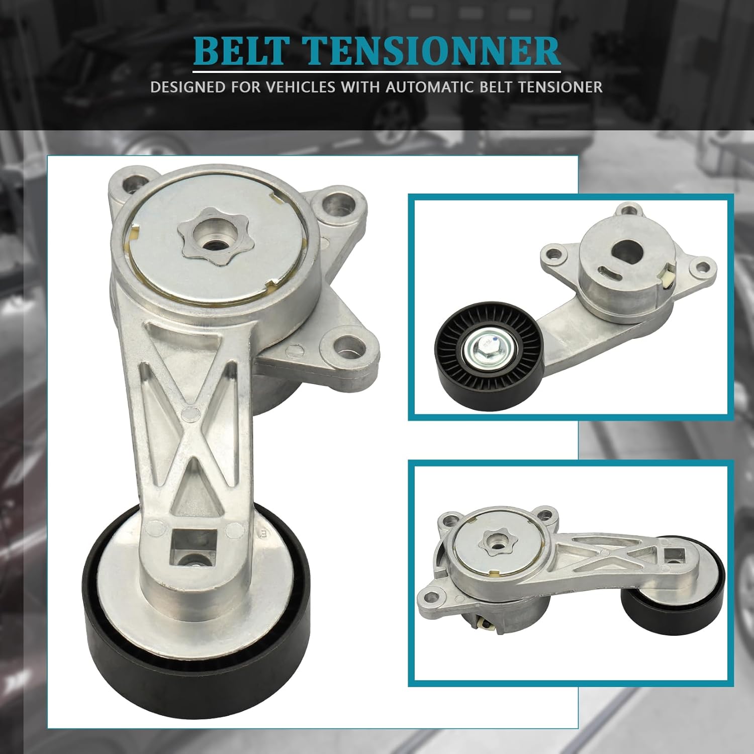 IRONTEK 39273 Belt Tensioner Pulley Assembly fit for Ford (2009-2012 Escape/ 2010-2012 Fusion), for Mazda 2009-2011 Tribute, for Mercury (2009-2011 Mariner/ 2010-2011 Milan) #89628 9L8Z6B209A