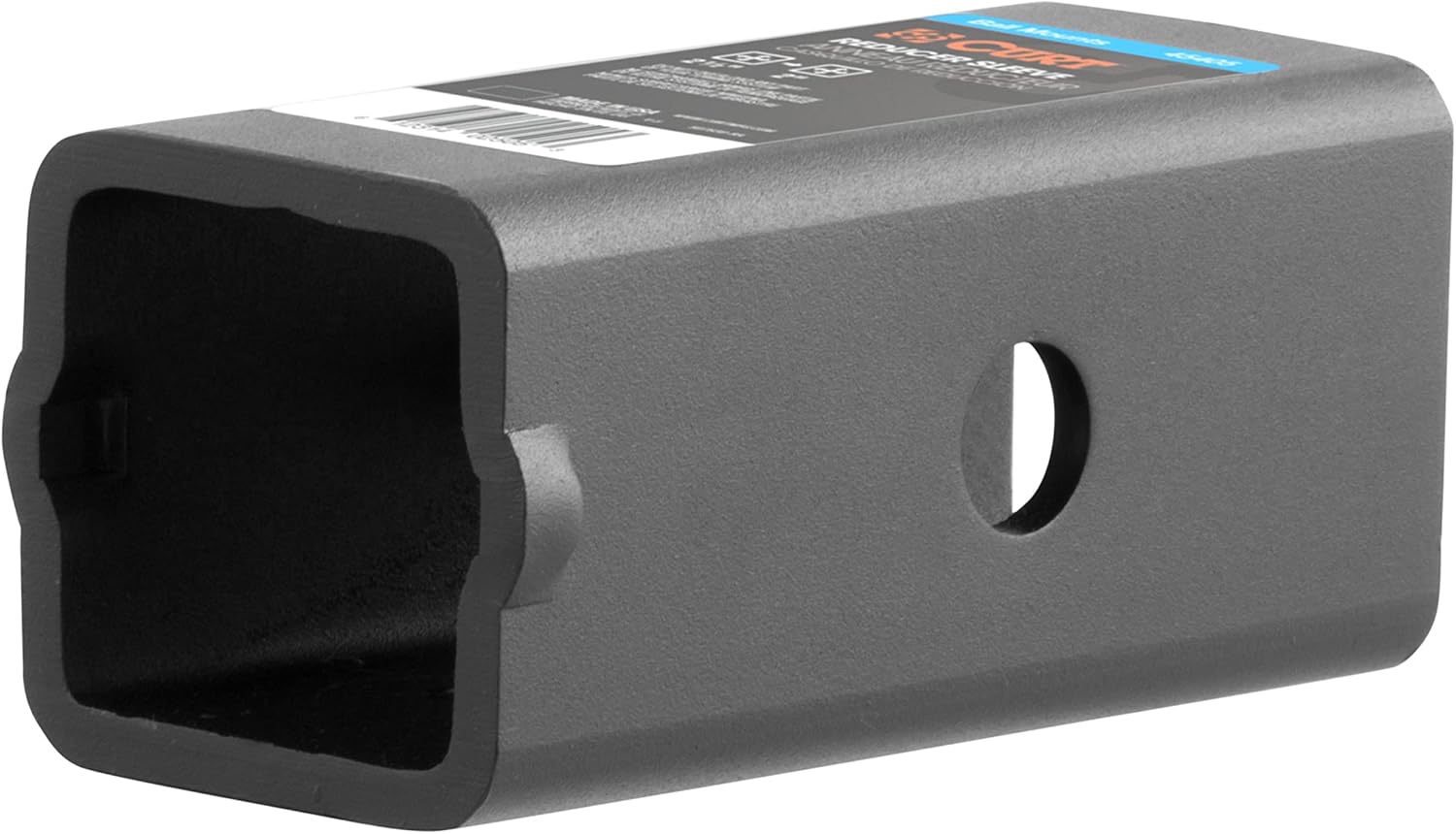 CURT 45405 2-1/2 to 2 Inch Trailer Hitch Receiver Adapter Sleeve - Durable Carbide Black Powder Coat