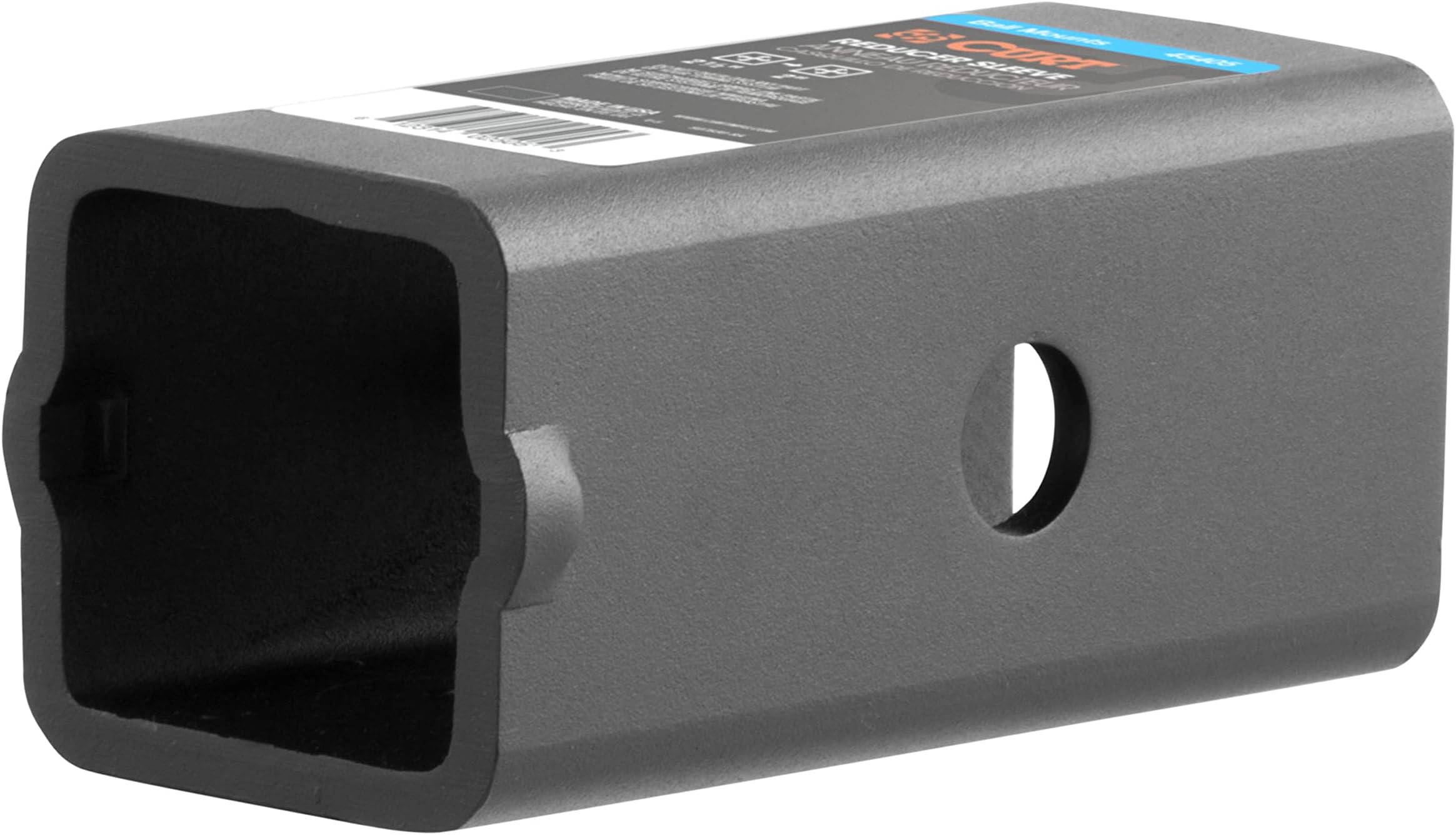 CURT 45405 Trailer Hitch Receiver Adapter Reducer Sleeve, 2-1/2 to 2-Inch, Carbide Black Powder Coat