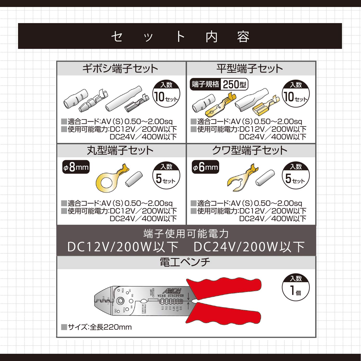 Amazon.co.jp: 【Amazon.co.jp 限定】エーモン(amon) ターミナル