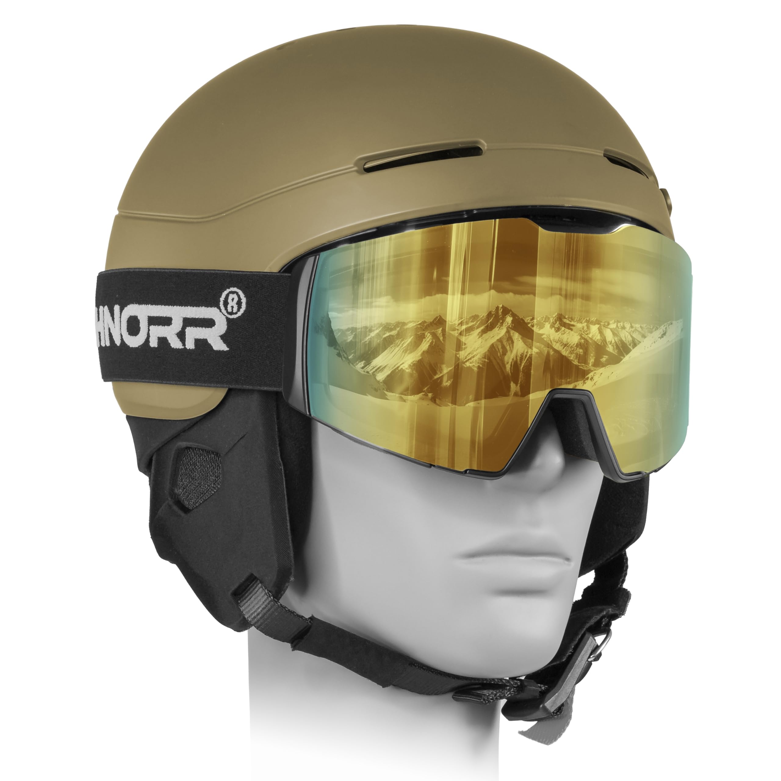 SCHNORR Gogle narciarskie Edge | Full REVO Lens, Anti-Fog, UV400 Protection, 45 mm pasek gogle narciarskie, okulary narciarskie dla kobiet, okulary snowboardowe, złe warunki atmosferyczne, okulary