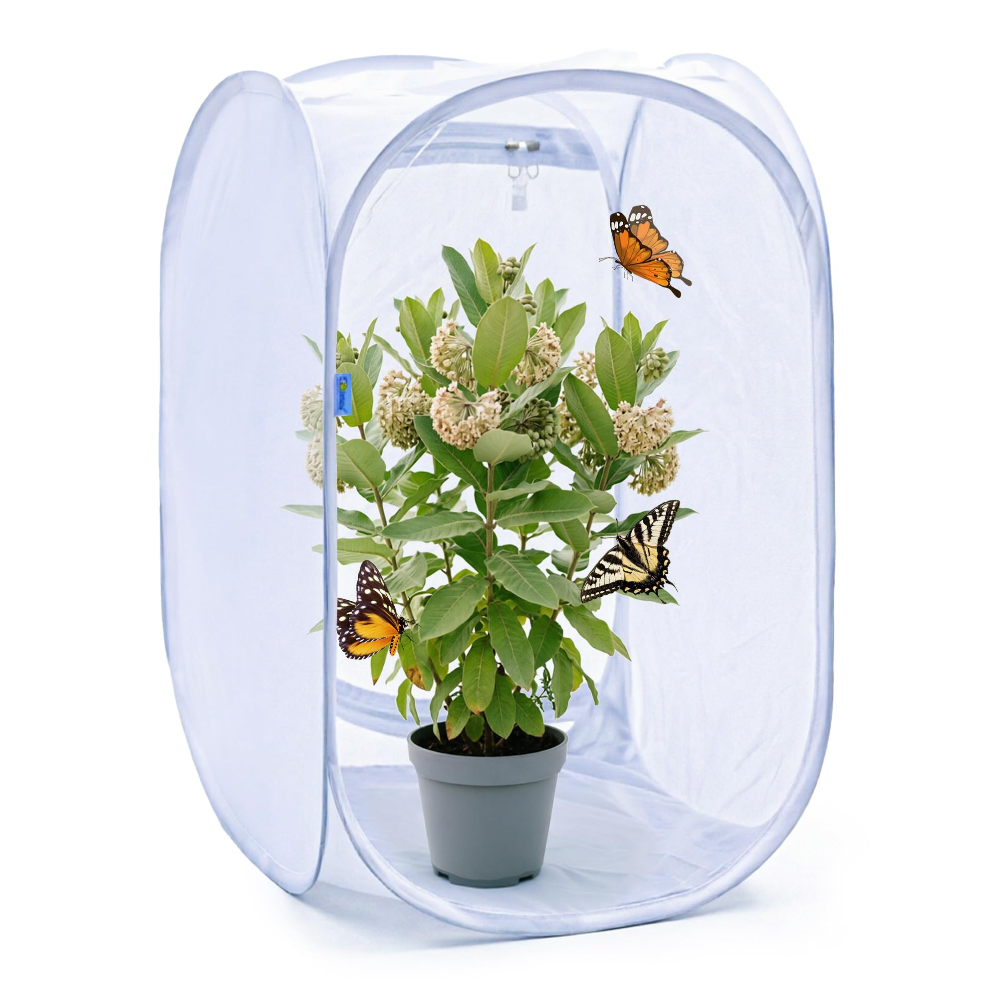 Pop‑up Butterfly Habitat Enclosure with High‑Clear PVC Panel &amp; Fine Mesh