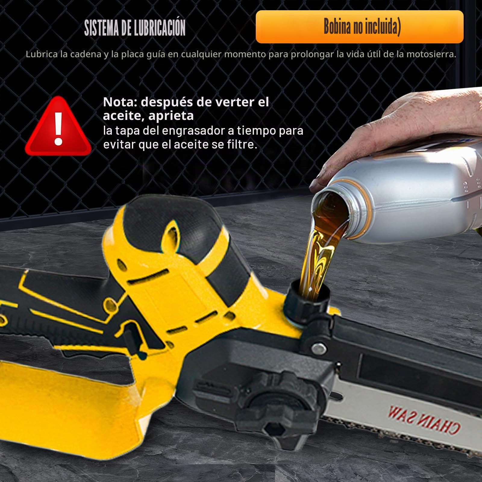 Mini Motosierra Bateria, 8 & 6 Pulgadas Motosierra Eléctrica Bateria | Motosierra Eléctrica Portátil Inalámbrica Compatible con Dewalt 20V Batería, con 4 Cadenas, para Podar Ramas (Sin batería)