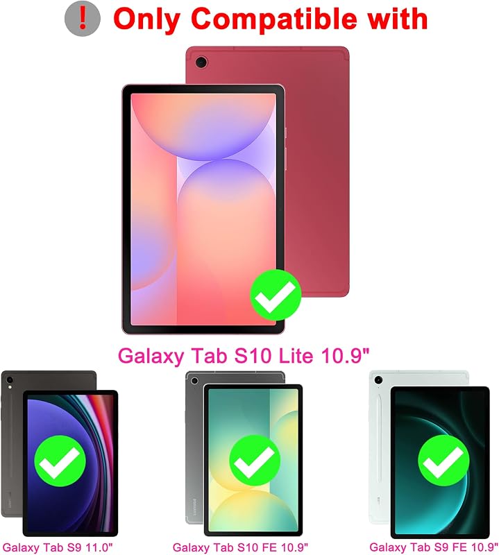 ROOFEI Samsung Galaxy Tab S10 Lite/S9 FE 10.9" Billentyűzetes Tok RGB Világítással