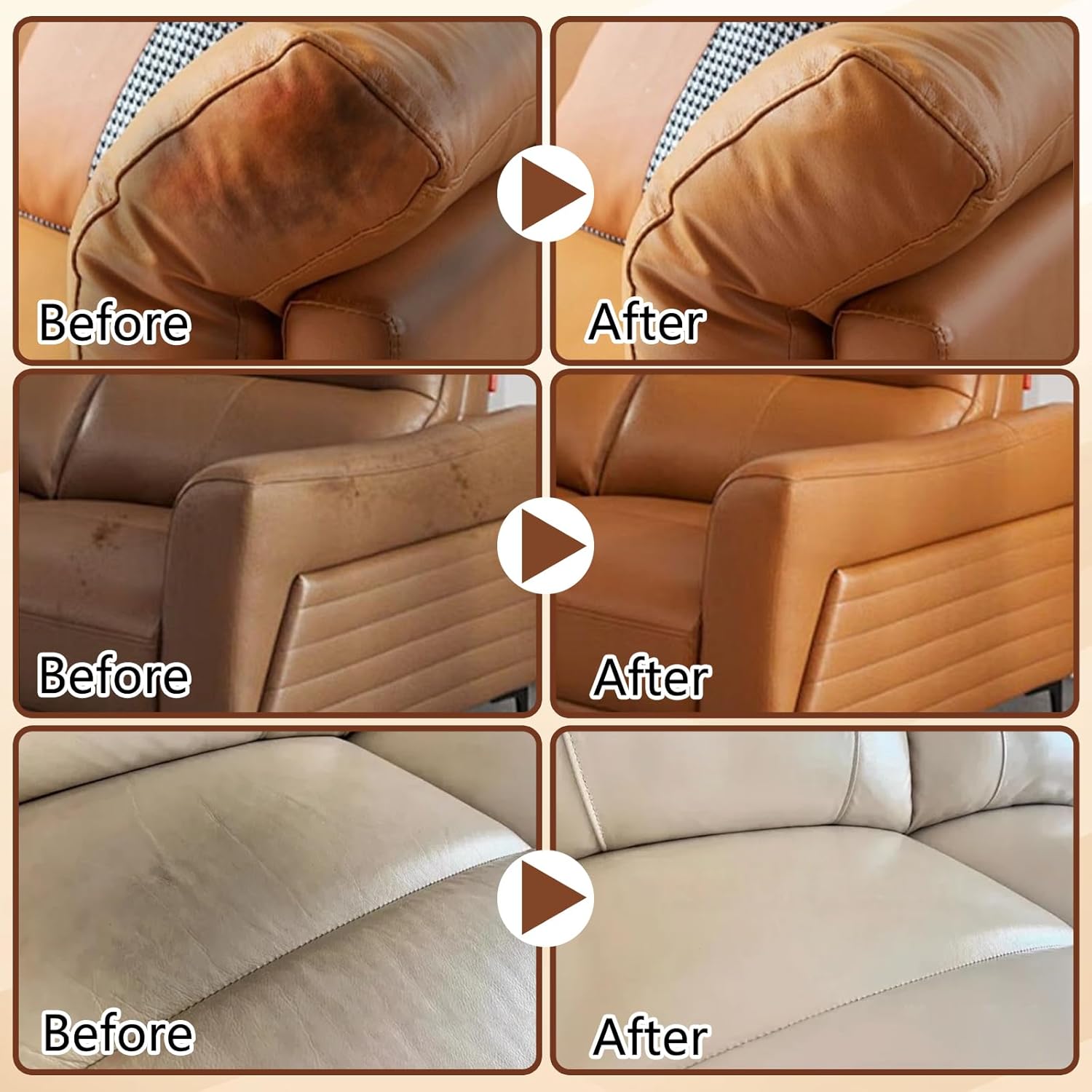 Furniture Salve & Brush, Polisher and Conditioner for Leather Couch Furniture, Leather and Wood Furniture Salve with Brush or Home, Sofa, Car Seats - Image 3