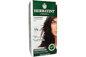 Natruly Herbatint 1N Permanent Herbal Black Haircolor Gel Kit