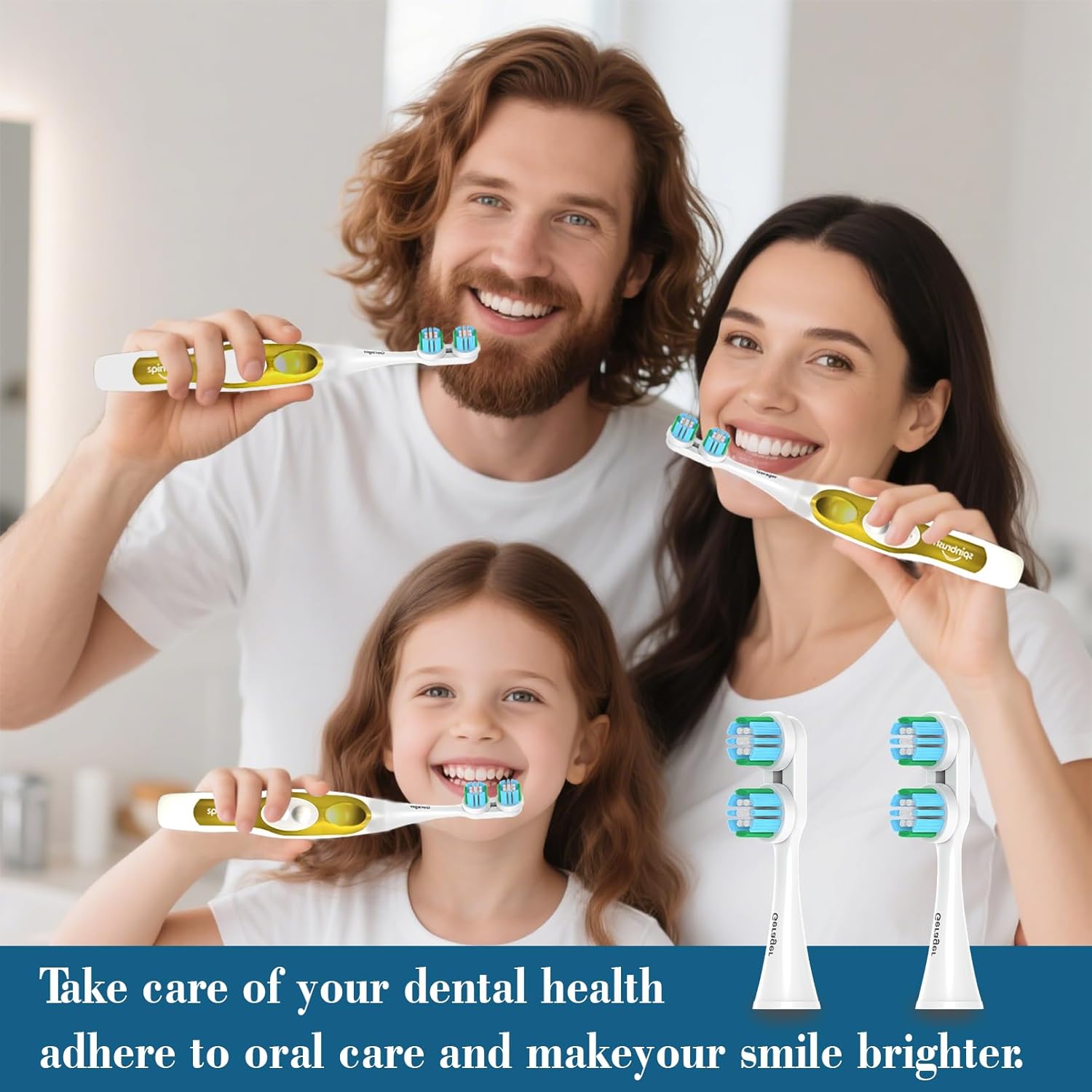 Replacement Heads Compatible with Spinbrush Pro Clean Electric Toothbrush AdultsToothbrush Head, 10 Pack Brush Heads Medium Bristles