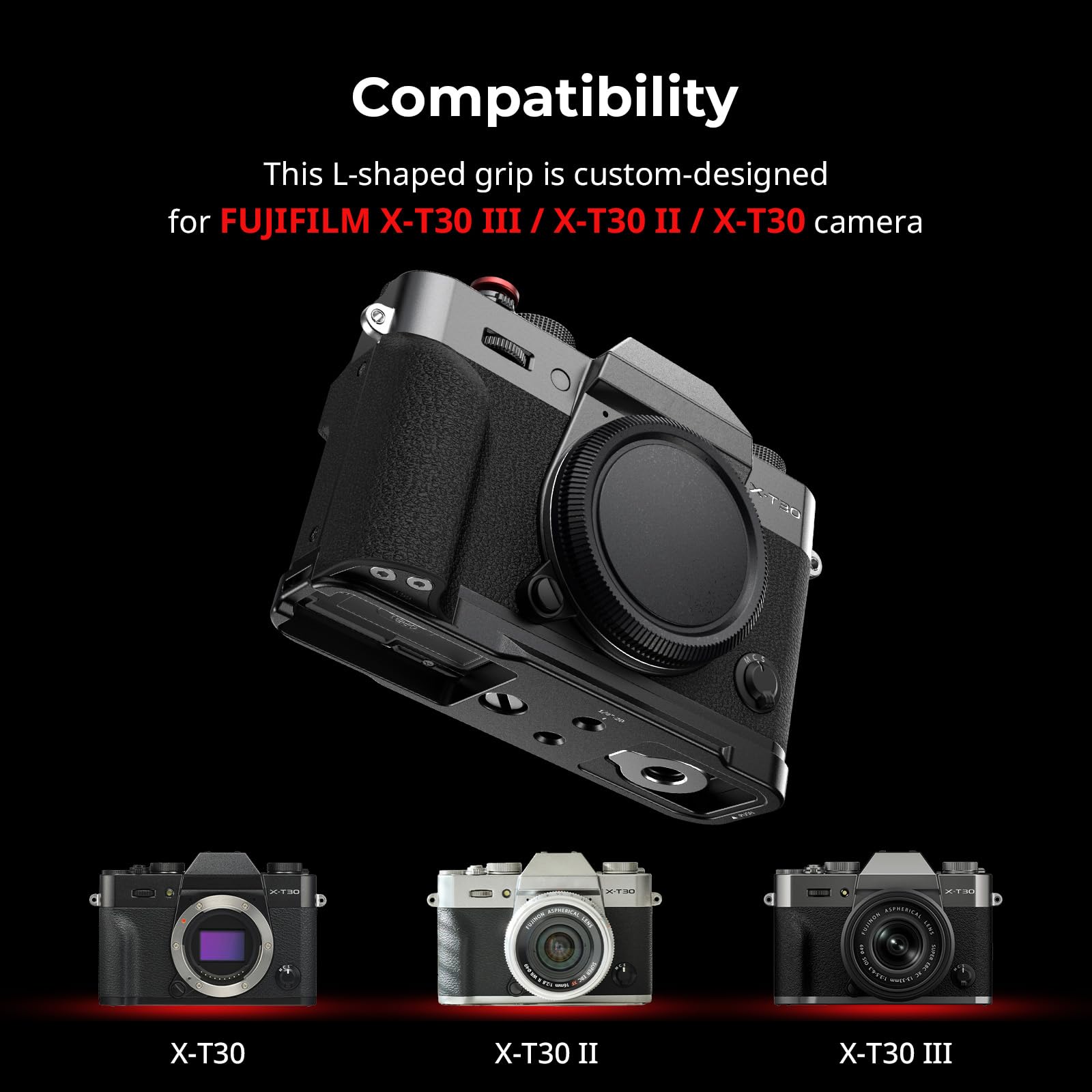SMALLRIG X-T30 III/X-T30 II/X-T30 Punho em forma de L para câmera