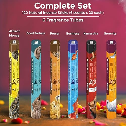 Miniatura 4 de Manifestation - Paquete variado de varillas de incienso, 6 aromas naturales para abundancia, amor, suerte, paz y energía, incluye atraer dinero,