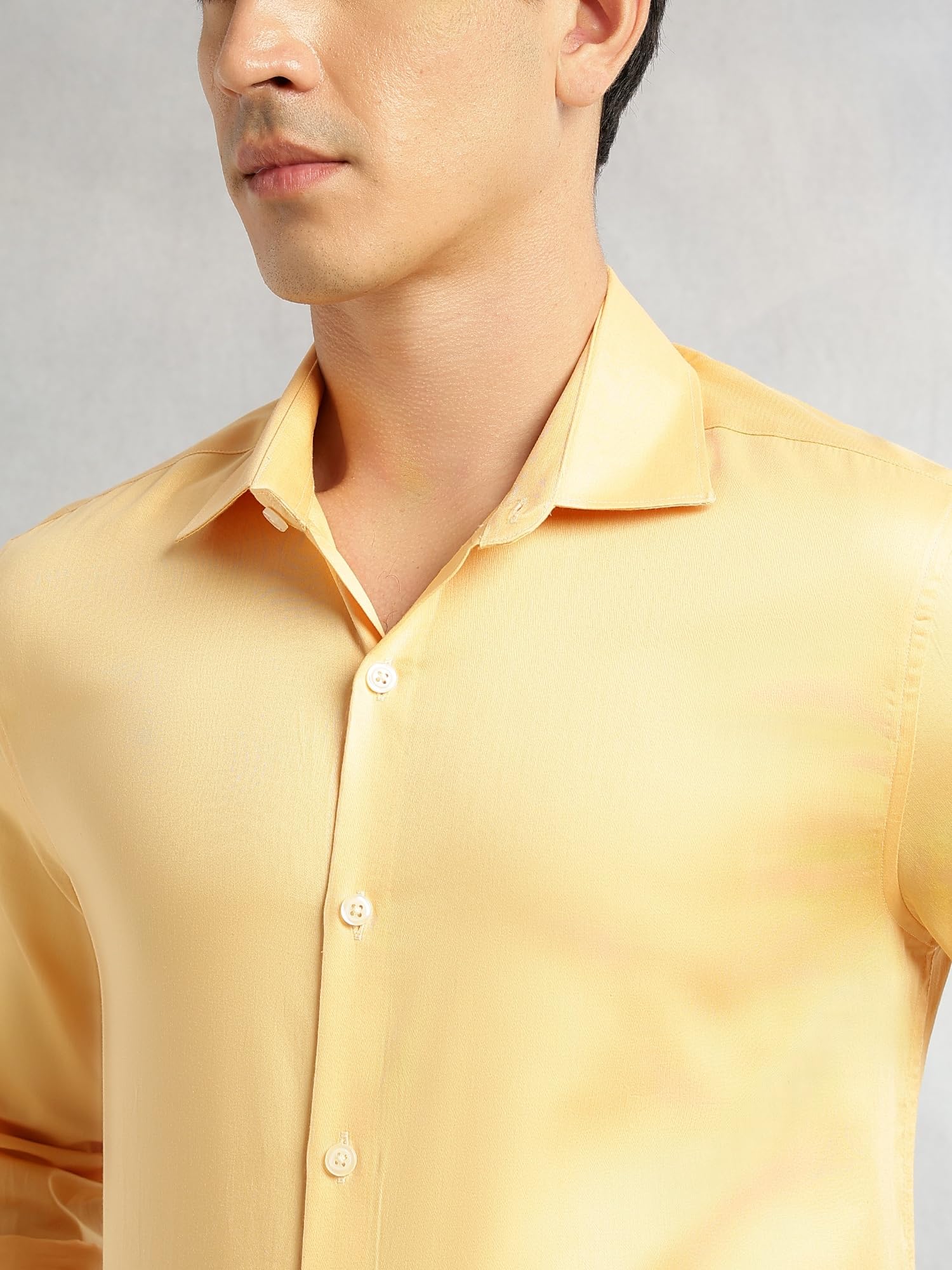 Thomas Scott Camisa para hombre, corte normal, formal, 100% algodón, manga larga, cuello ancho, camisa sólida de oficina para hombre