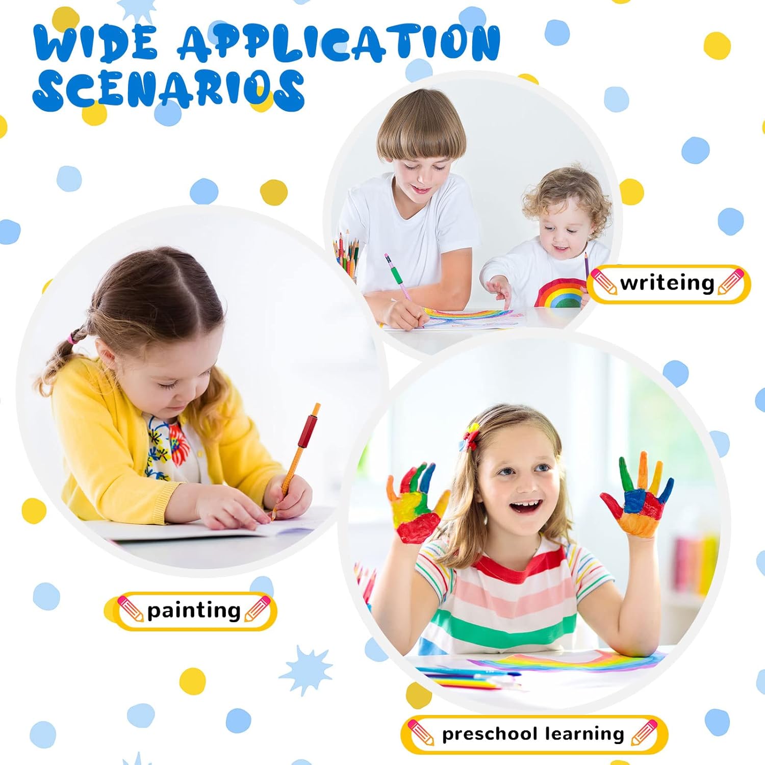 6 Pieces Pencil Weights Kit Handwriting Aid Metal Pencil Weights Weighted Pencil Holder for Handwriting Autism Learning Materials (Red, Yellow, Blue, Green, Pink, Purple) : Office Products