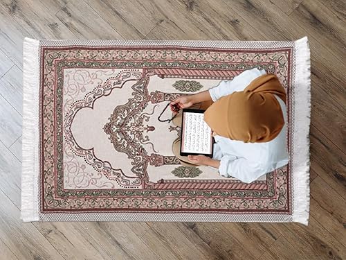 Miniatura 5 de Tapete de oración islámica de diseño elegante, ideal para regalos de Ramadán y seres queridos