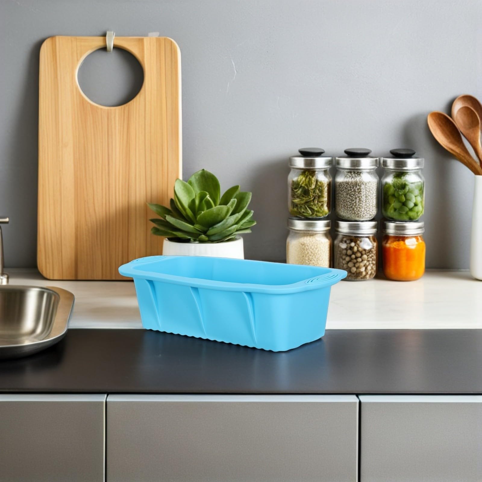 Molde para Barra de Hielo de Silicona Reutilizable, 5 Piezas | Extragrande para Baño de Hielo y Actividad de Verano, Apilable, Liberación Fácil, Grado Alimentario