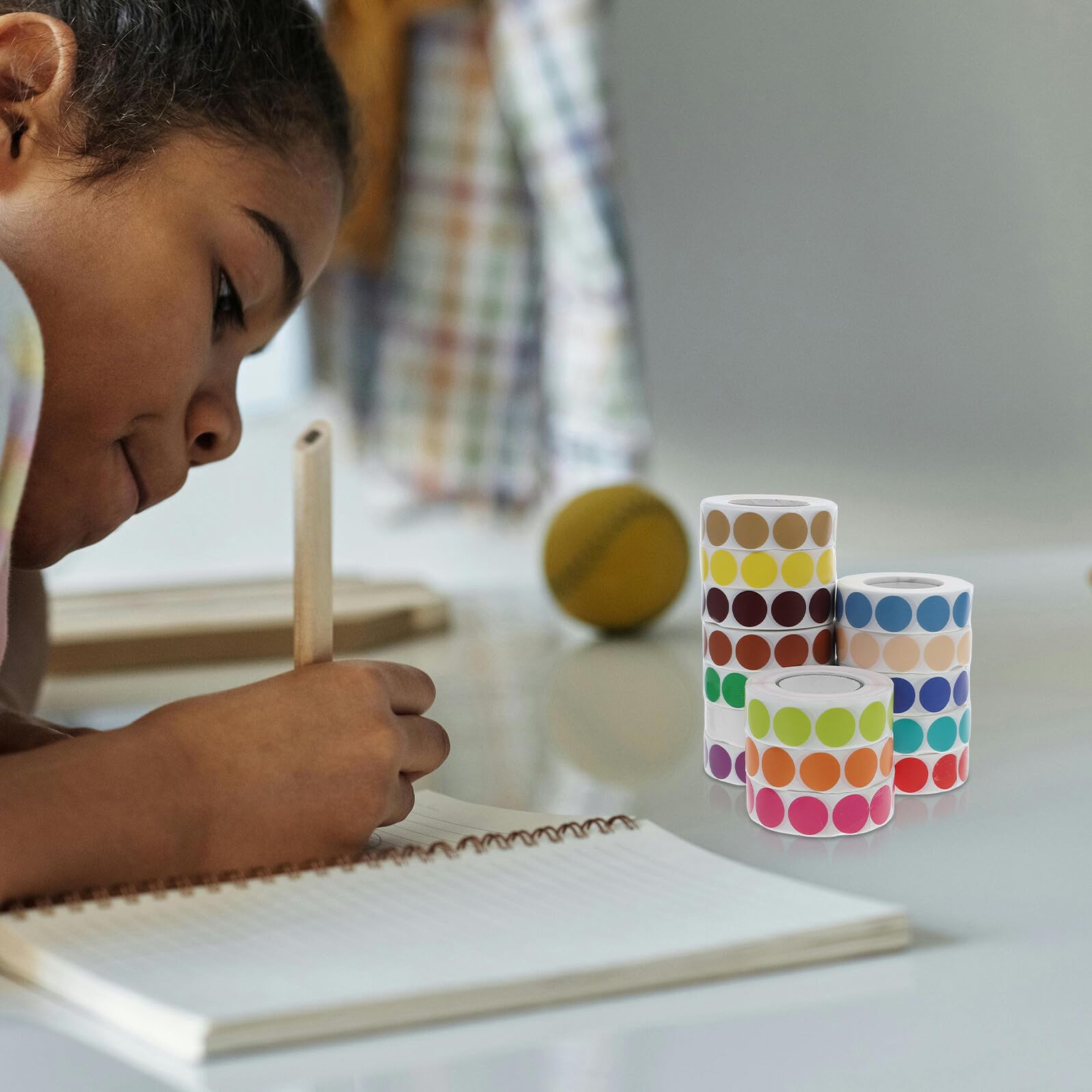 15 pezzi Adesivi Tondi Colorati Etichette Autoadesive Rotonde per Codifica Colore Etichettatura Alimenti Progetti Scolastici e Ufficio Facili da Rimuovere e Riutilizzabili