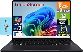ASUS ProArt PX13 (Replace P16) 2-in-1 AI Laptop 13.3" Touch OLED 3K 500 nits Display (Ryzen AI 9 HX 370, RTX 4050, 32GB LPDDR5X, 2TB SSD, Backlit KYB, WiFi 7, BT 5.4, Win11H) w/DKZ USB Port Expander