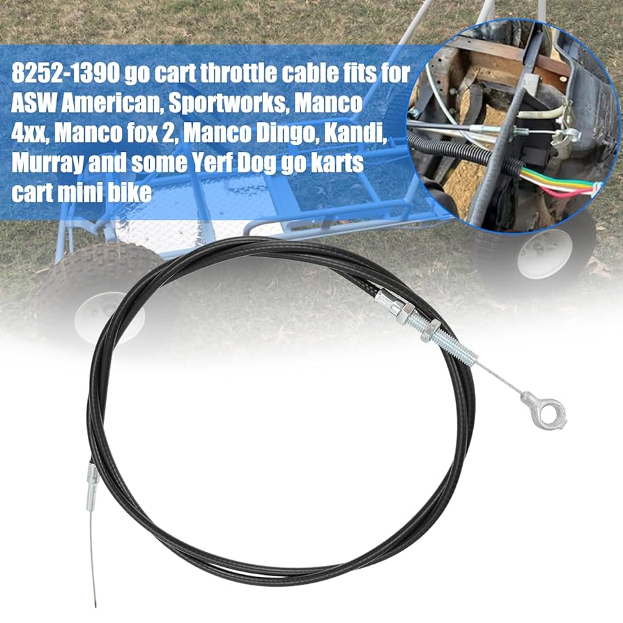 Amazon.com: YOXUFA 71 inch Go Kart Throttle Cable Kit for