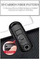 Vista 3 de Funda para llave Mazda CX3 CX5 CX7 Llavero Llavero Shell Holder Fibra Carbono ABS Accesorios 2/3 Botones