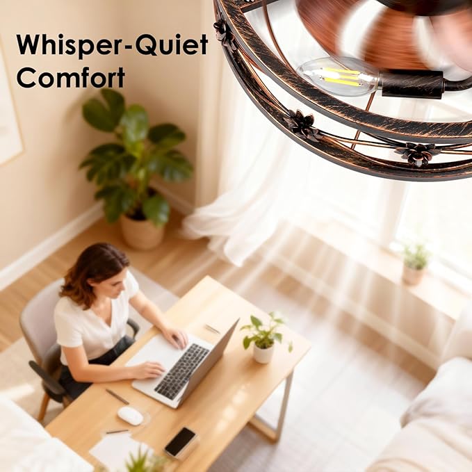 Ventilador de Techo 15.7 Pulgadas Con Luz y Control Remoto 2 miniatura 5