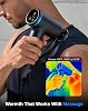 Pistola de masaje con calor arboleaf de tejido profundo, 3 niveles de calor, cabezal redondo de silicona | Pistola de masaje con 5 velocidades preestablecidas, modo de presión adaptativa, amplitud de 10 mm, 4 cabezales, carga USB-C, indicador de batería baja 5