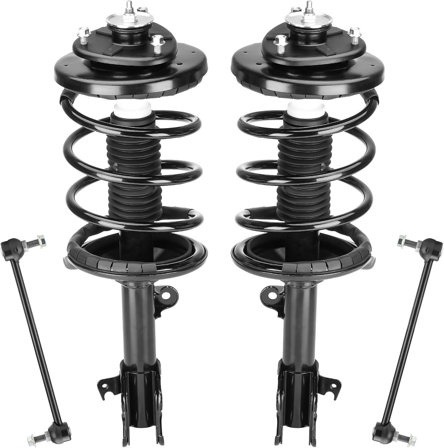 Front Strut Assembly & Sway Bar Links for 1999-2004 Honda Odyssey, Shock Absorbers Replace 171597 171598 4PCS 99-04 Odyssey - Front Strut+Sway Bar