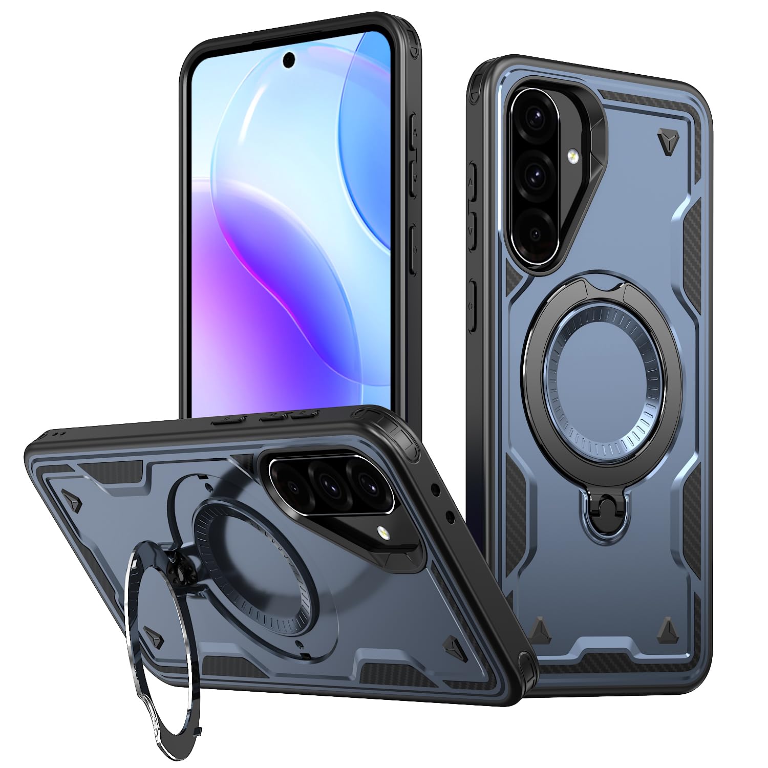 Handyhülle Für Samsung Galaxy A56 (2025) – Magnetisch, Mit Ständer & Lens Ring, Stoßfest