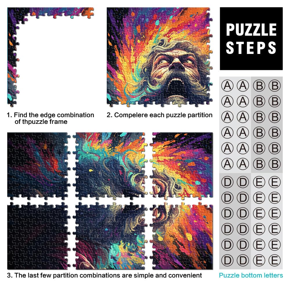 Puzzle Pittura di un vecchio gioco di puzzle 2000 pezzi 27.56 pollici x39.37 pollici Puzzle in Carte Grigie Adatto per Adulti e Bambini sopra i 14 Anni per Regali per Adulti