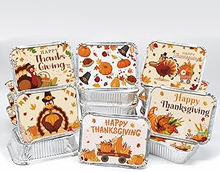 Thanksgiving Leftover Containers, 36Pcs Thanks giving To Go Containers Pumpkin Maple Leaf Turkey Leftover Container With Lids for Thanksgiving Baking Cooking Heating Storing