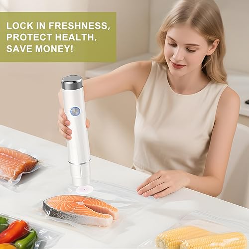 Miniatura 5 de Bolsas selladoras al vacío de gran tamaño de 10 x 11 pulgadas, 30 bolsas de almacenamiento de alimentos, sin BPA, ahorrador de alimentos,