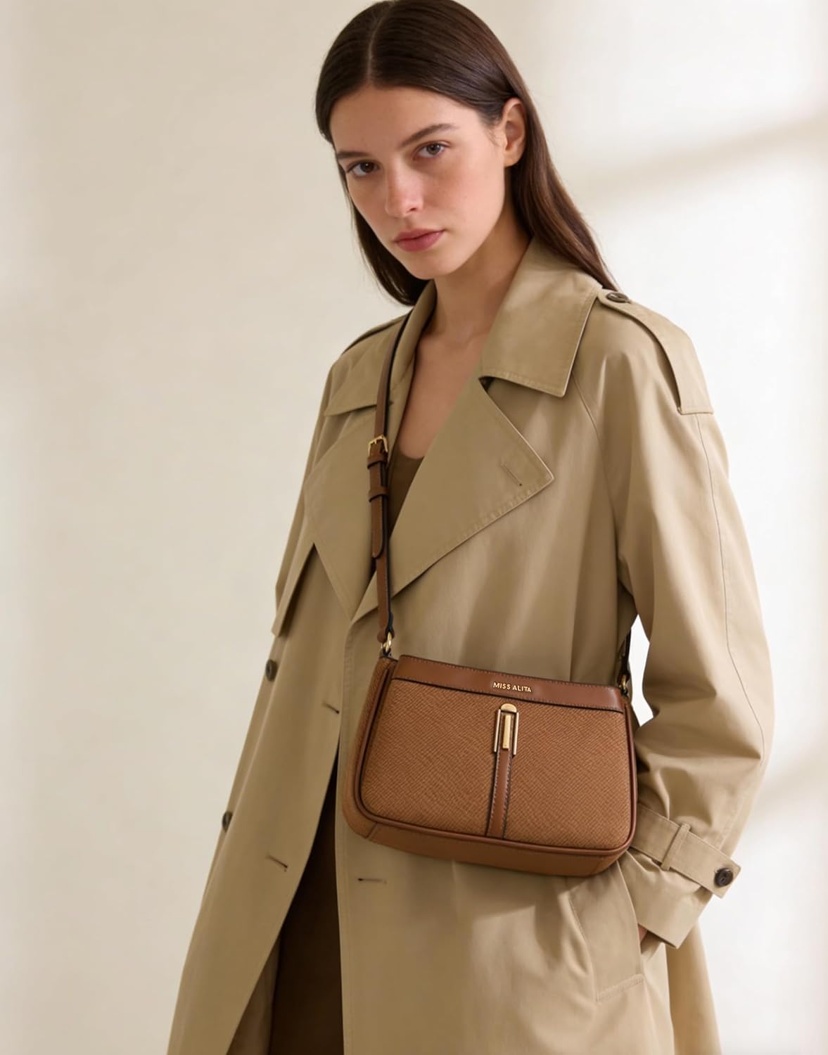 Women Shoulder Bag Hobo Crossbody Purses Mini Handbag with Dual Straps & Multi-Zipper Pockets for Organization - Image 3