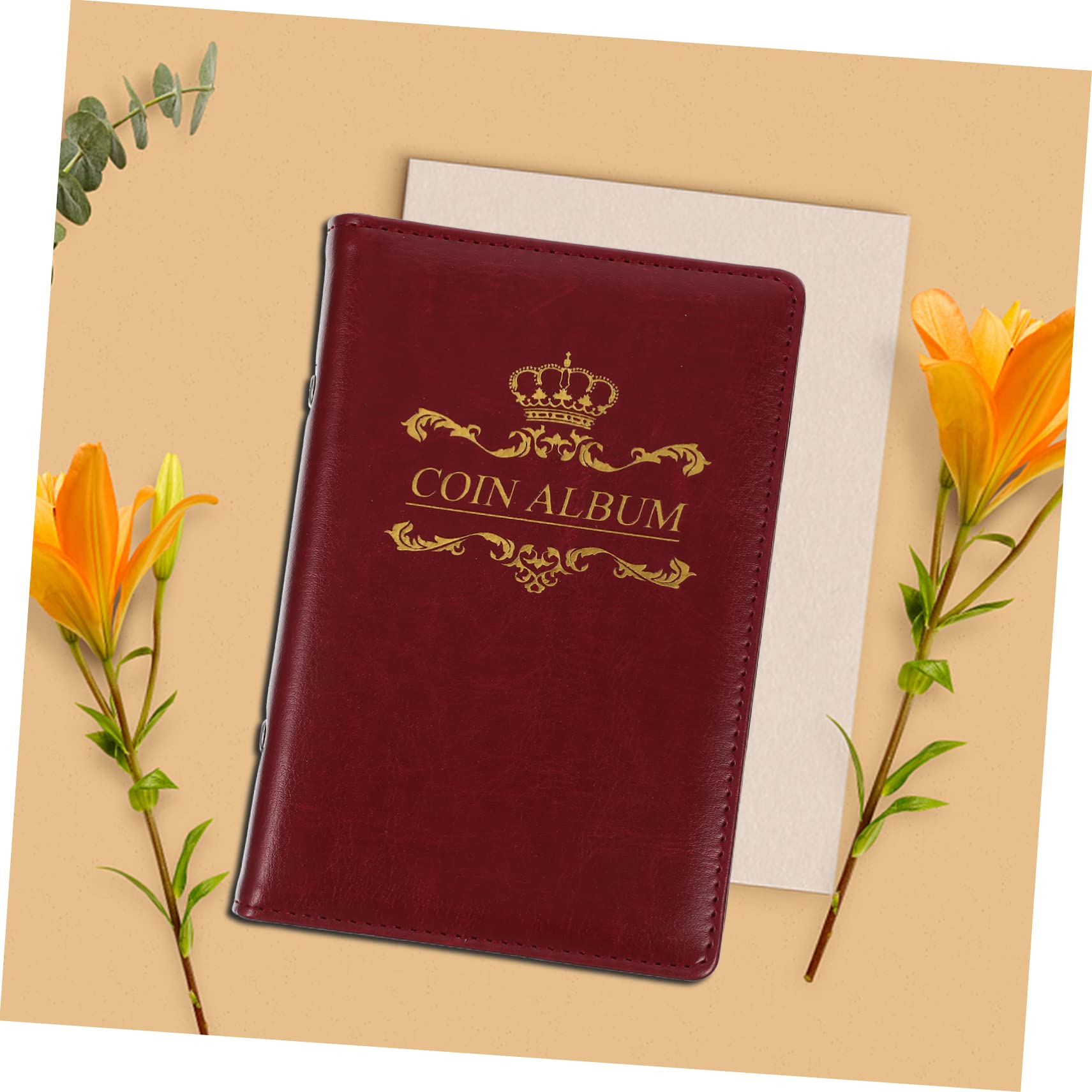 Operitacx 3pezzi Album Per Monete Collezione Libretto Protettivo Compatto e Leggero Design Elegante Con Copertura Pu Organizer Per Monete e Valuta Facile Da Trasportare Trasparente Su