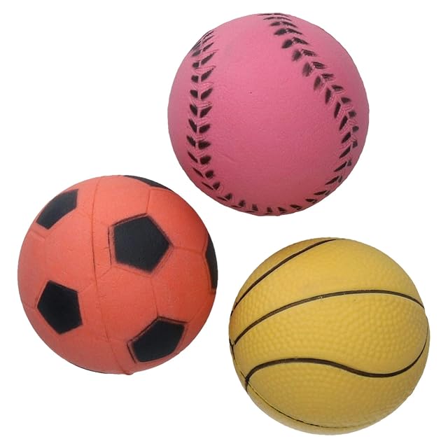 Rosewood 3 Pelotas de Goma para Perros Pequeños, Juguete de Rebote