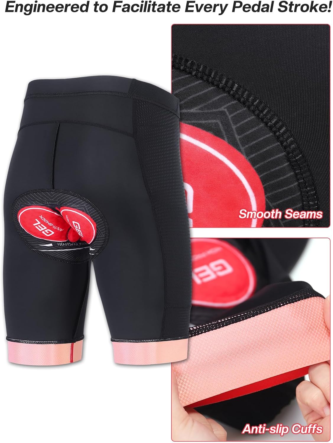 ARSUXEO 4D Padded Bike Shorts for Men Cycling Shorts with Phone Pockets Bicycle Biking Shorts - Image 2