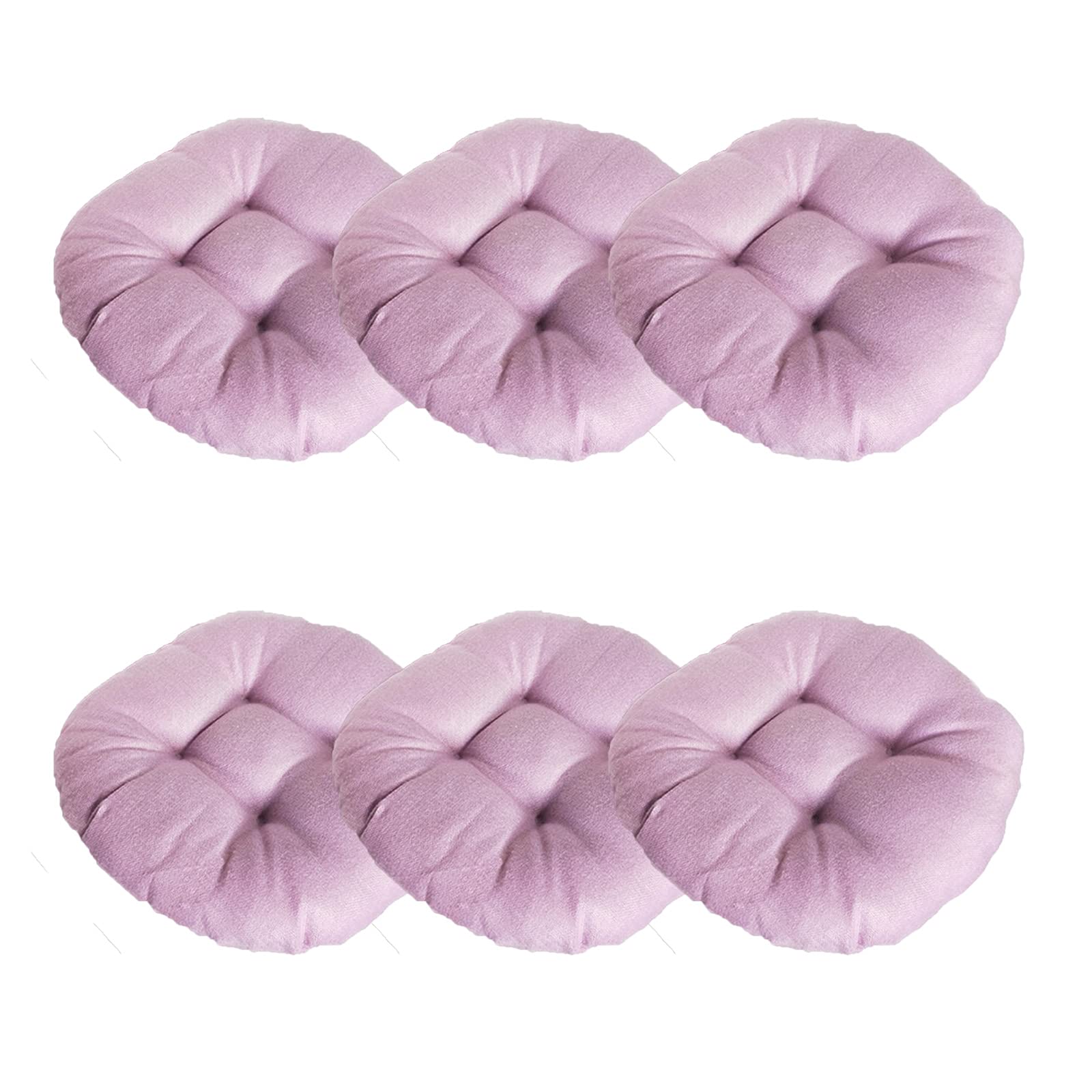 Coussin de siège rond KitchenCushs lot de 6 galettes antidérapantes pour chaise de jardin et sol
